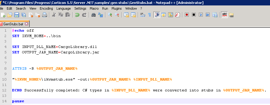 Corticon-GenStubs-bat Corticon-GenStubs-bat