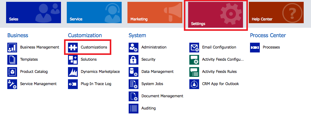 Customizations Customizations