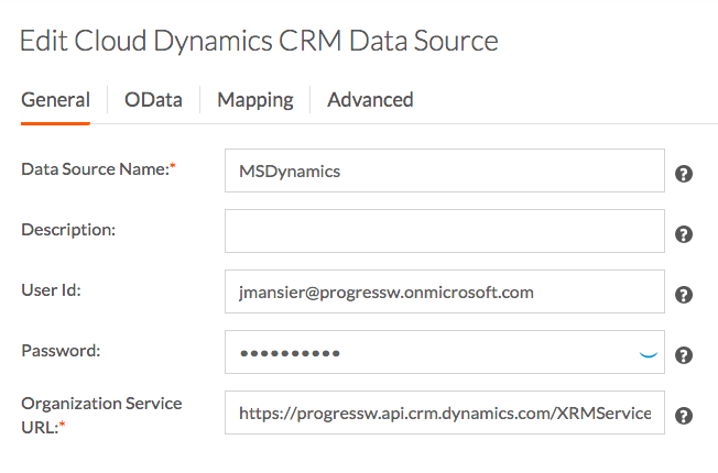 Edit CRM Data Source Edit CRM Data Source