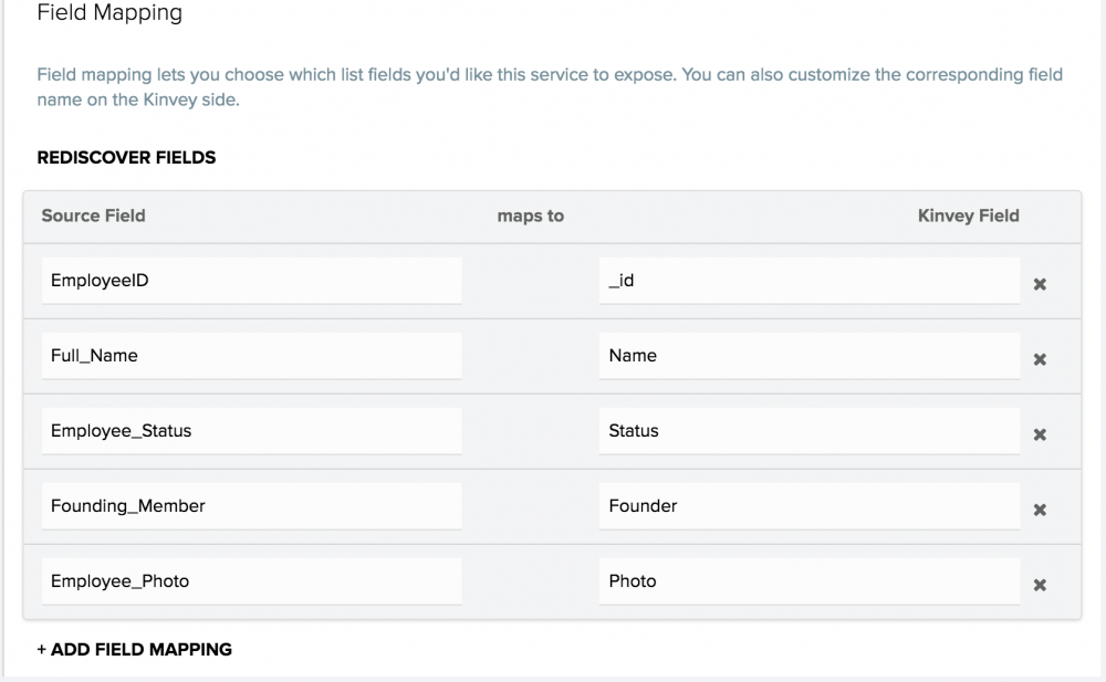 field-mappings field-mappings