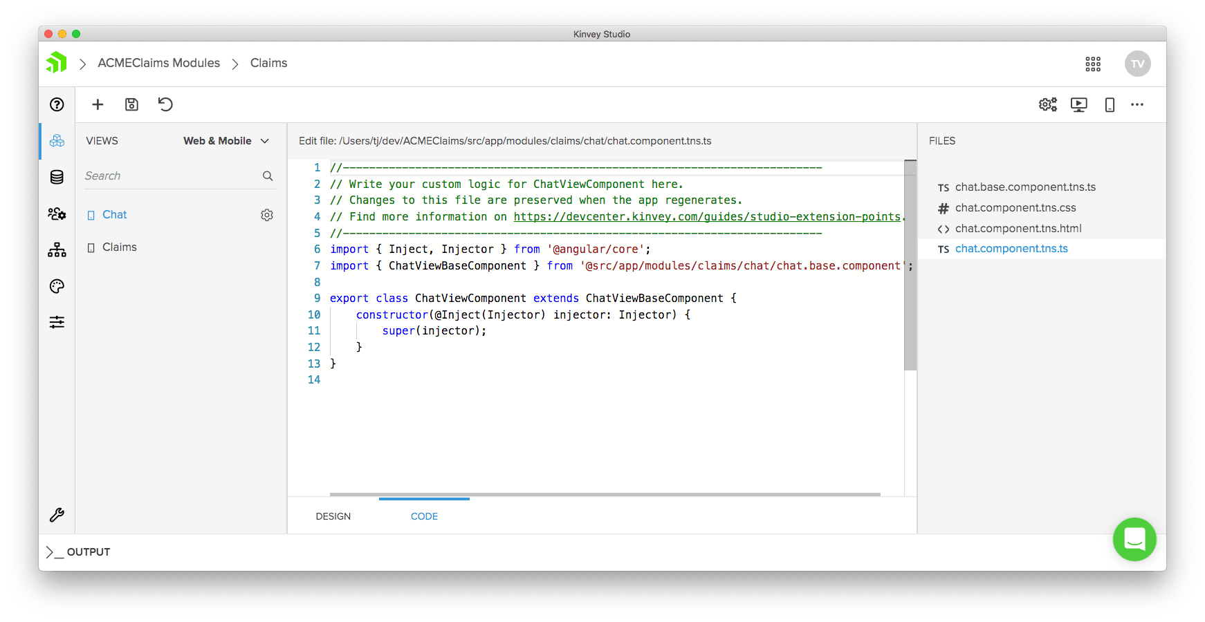 Kinvey Studio Extensible Code