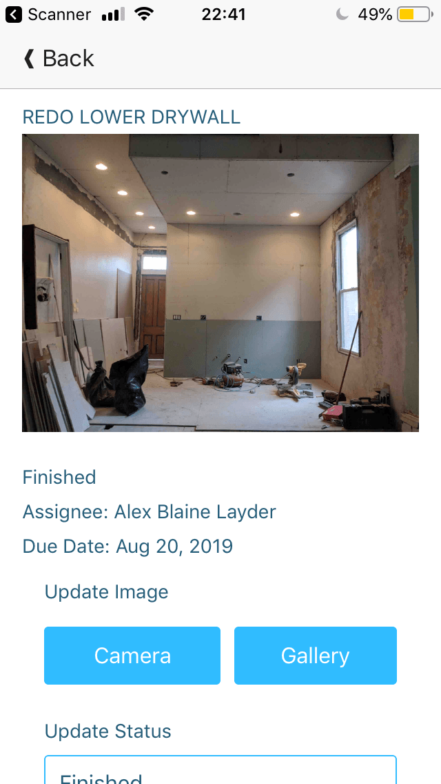 the final detail page