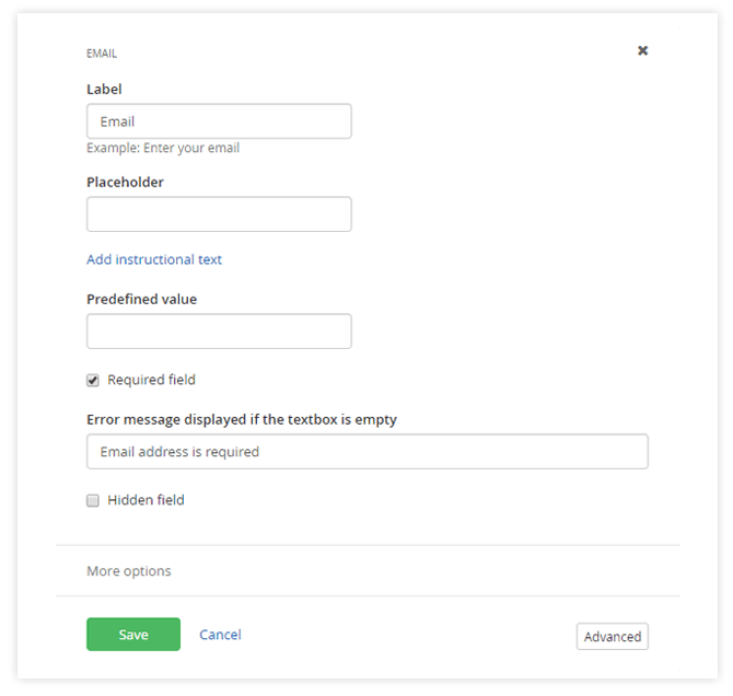 email-field-options-and-validations Validating form fields