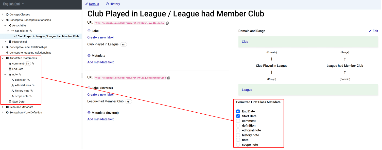 Adding the new metadata type to the new relationship type