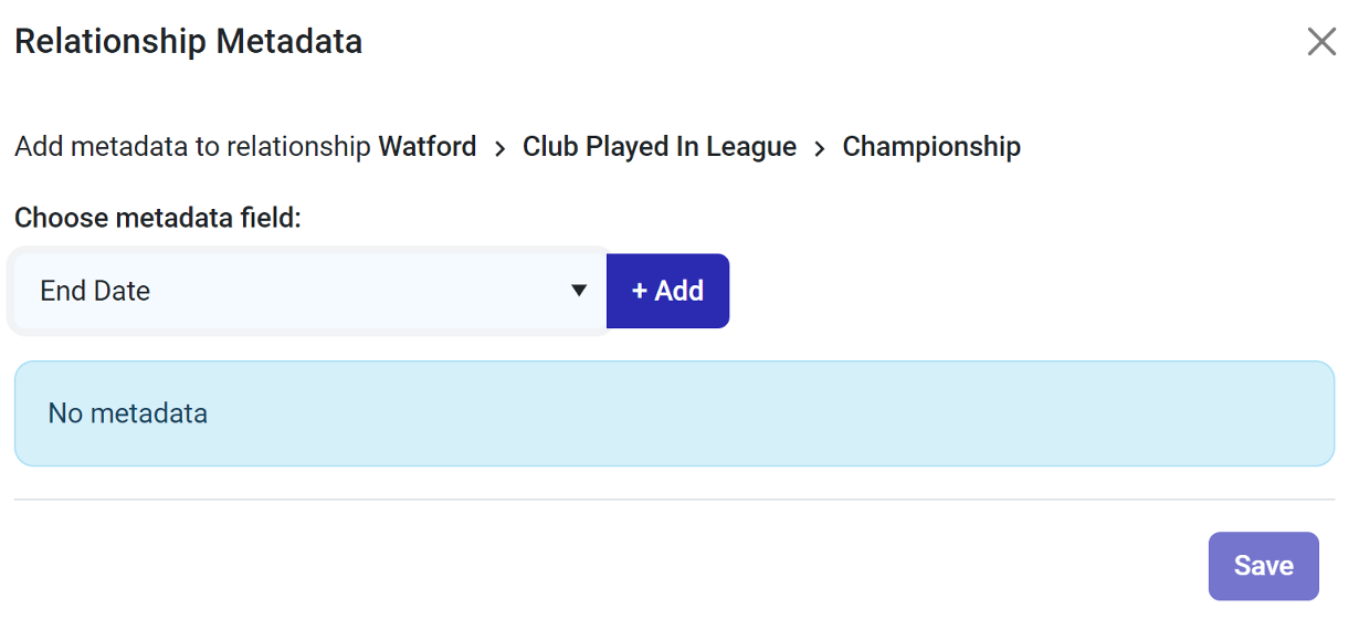 How to add metadata to relationship instance