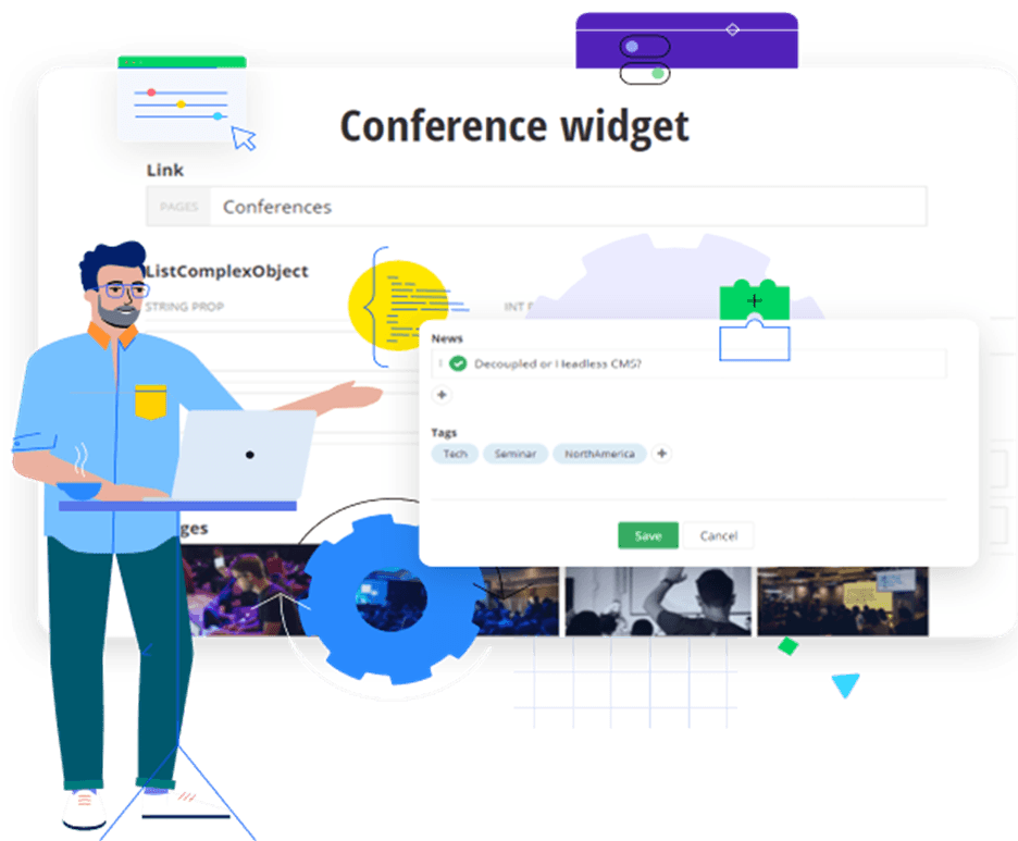 person presenting sitefinity