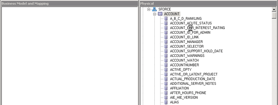 Oracle bi administration tool