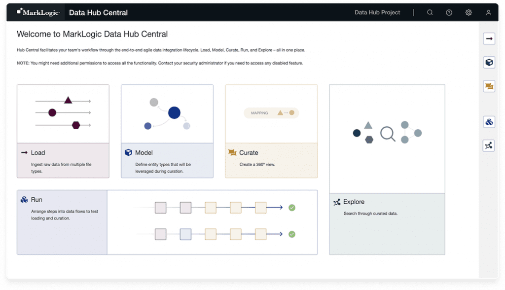MarkLogic Data Hub Central interface