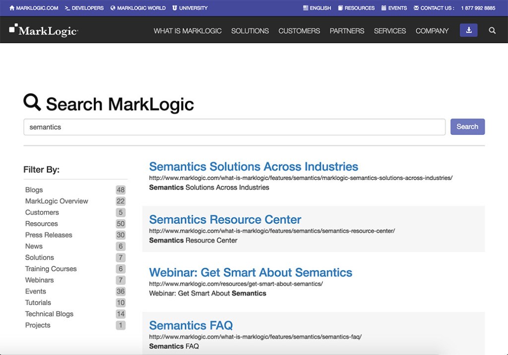 MarkLogic search on WordPress