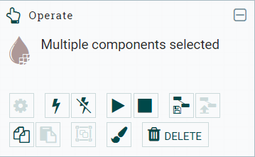 operate panel that appears on the left-hand side when clicking the