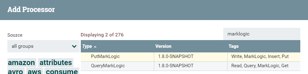 Two processors available when searching