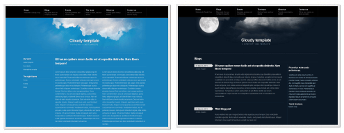 Cloudy Template Screenshots Cloudy Template Screenshots