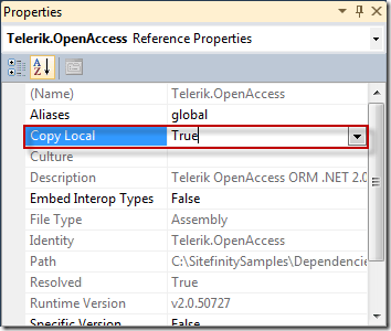 Copy Local property in Visual Studio Copy Local property in Visual Studio