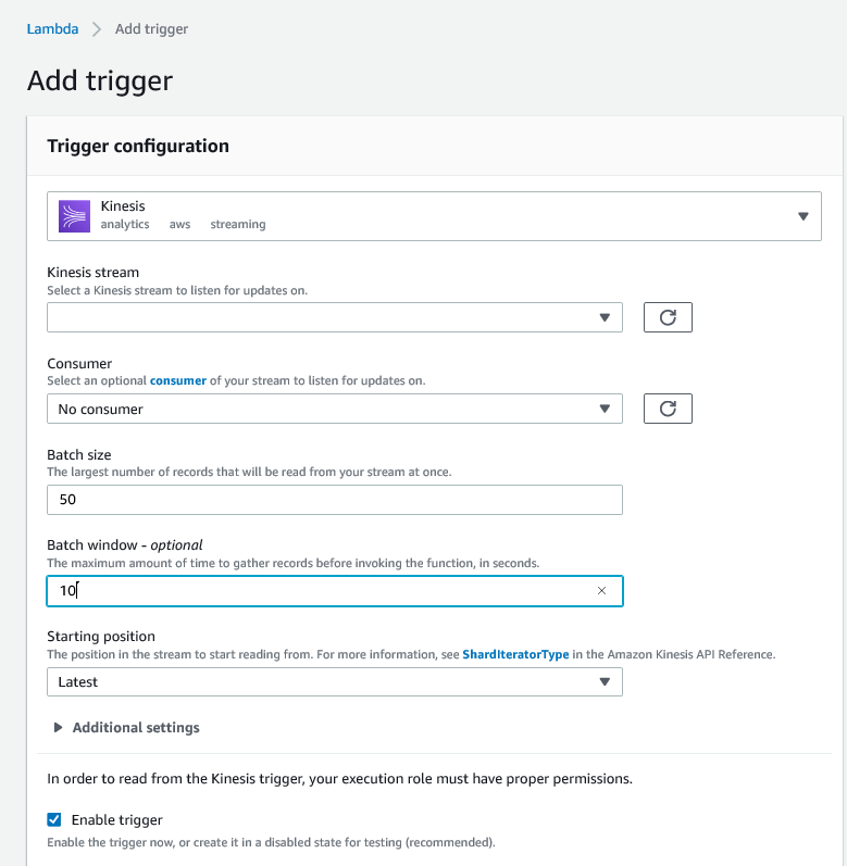trigger configuration trigger configuration