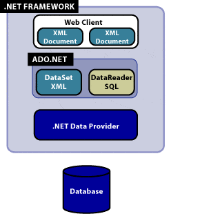 Figure about the communication between a Web client and the DBMS