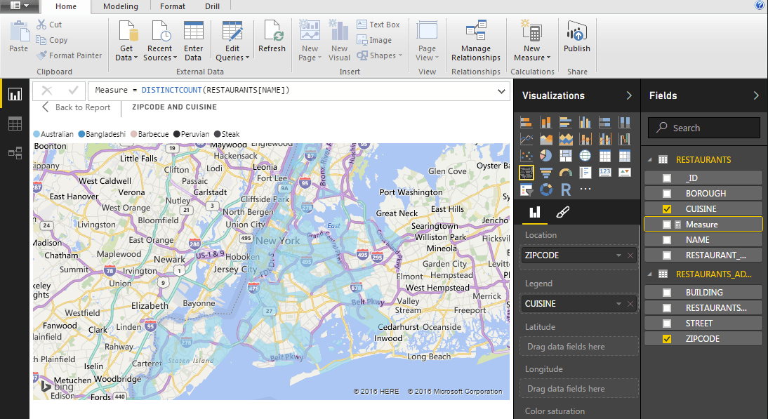See your data transformed into a map visualization See your data transformed into a map visualization