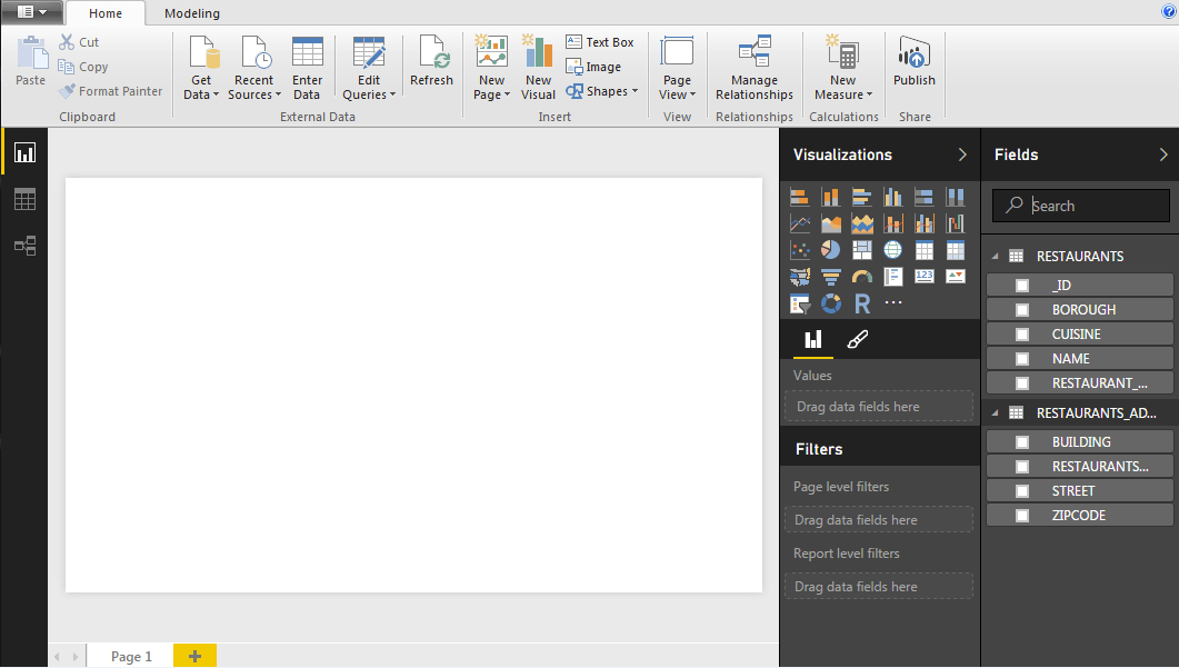 You can now see your selected tables in PowerBI You can now see your selected tables in PowerBI