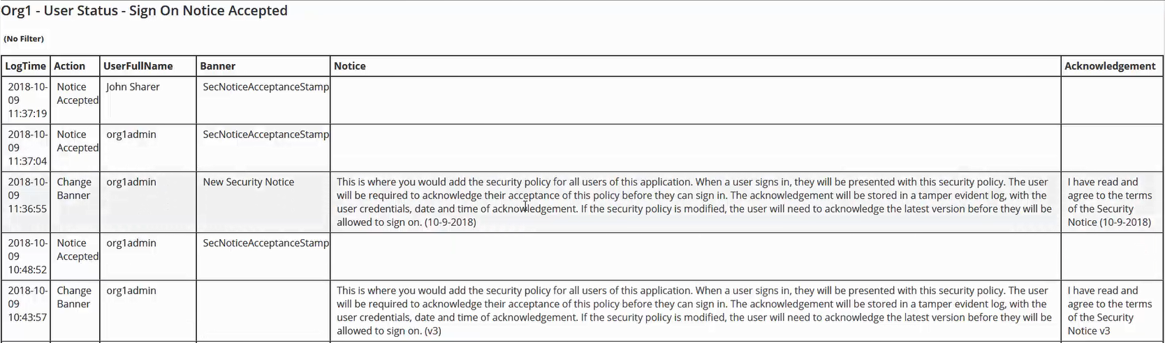 sign-on-acceptance-report
