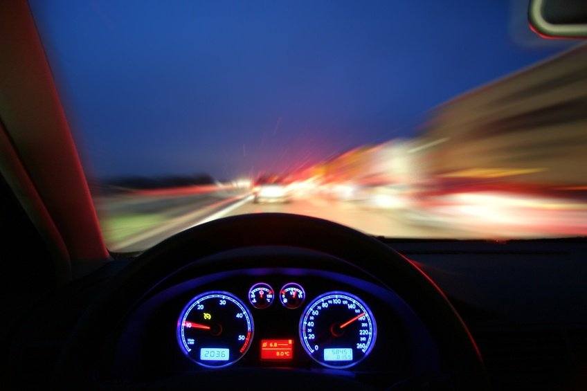 Traveling fast at dusk