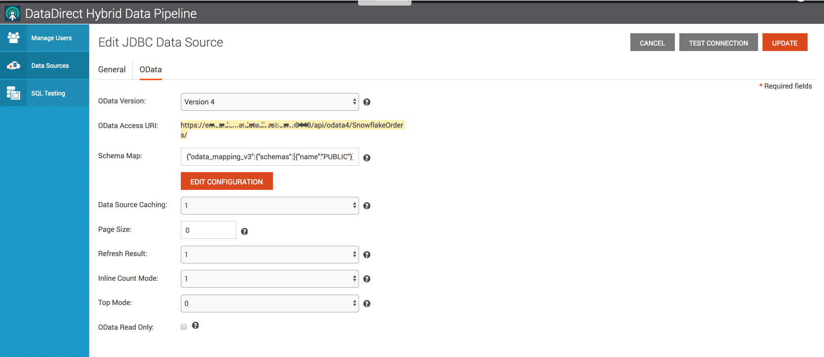 Copy OData URI Copy OData URI